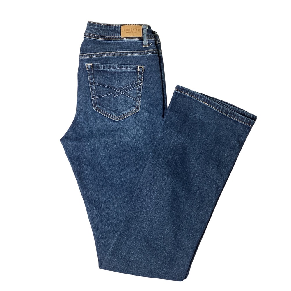 Aeropostale Bootcut Jeans Womens 6 Regular Dark Wash Denim‎ Y2K Casual Indie
